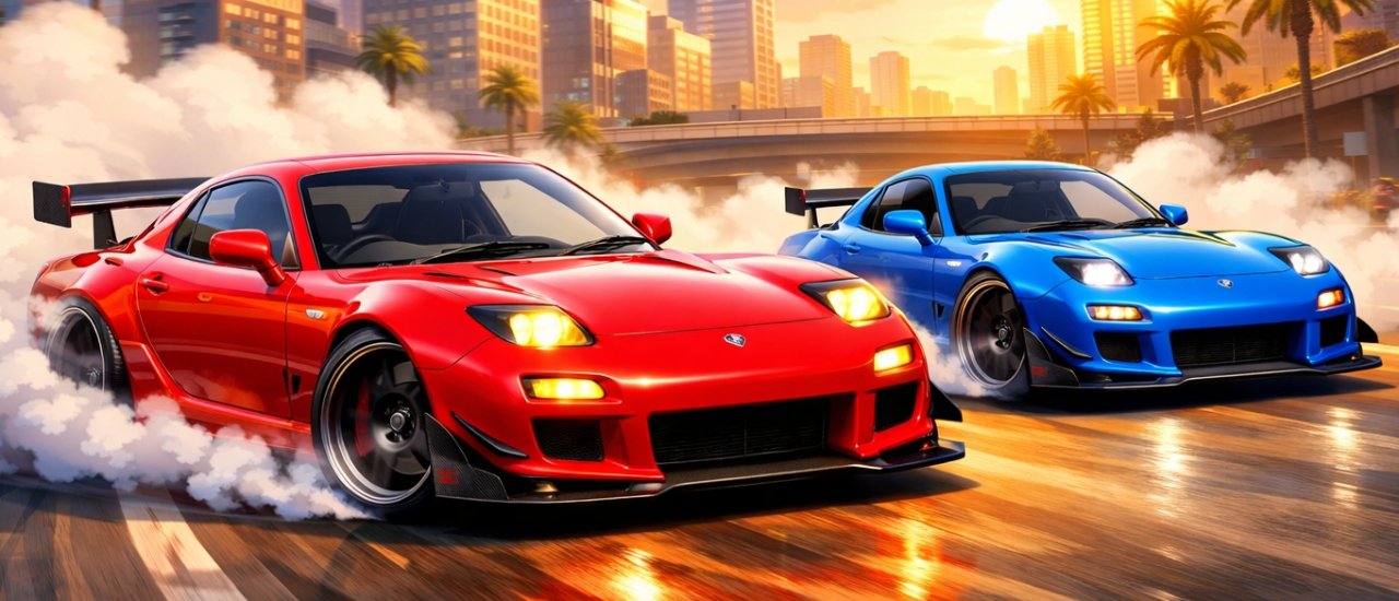 Two RX7 Drifters